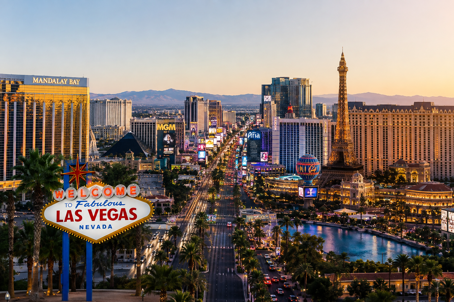 Vista panorámica de Las Vegas, Nevada